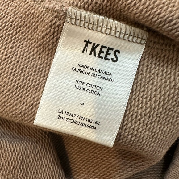 T Kees SZ 4 Casual Cotton Wide Leg Tan Women's Pants - Picture 5 of 5